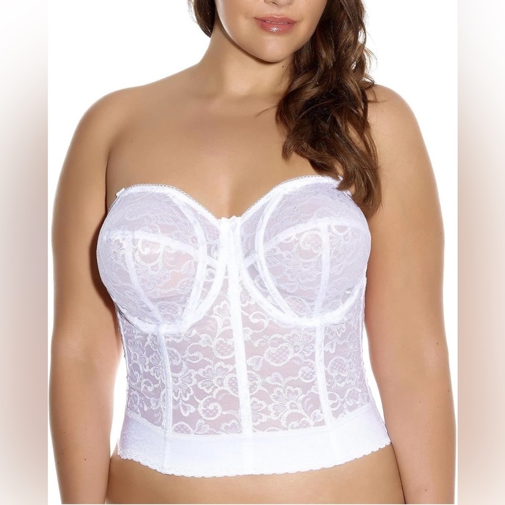 NWT GODDESS womens Lace Bustier Bra 46DD